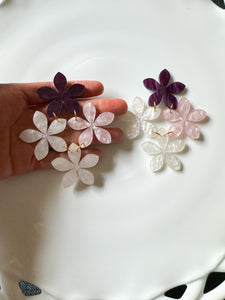 Maxi Dangle  Flower Earrings