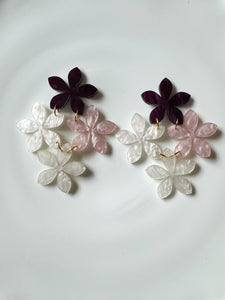 Maxi Dangle  Flower Earrings