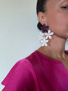 Maxi Dangle  Flower Earrings