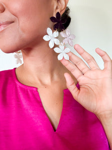 Maxi Dangle  Flower Earrings