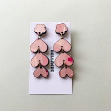 Load image into Gallery viewer, Red and Pink Heart - Valentine’s Day earrings
