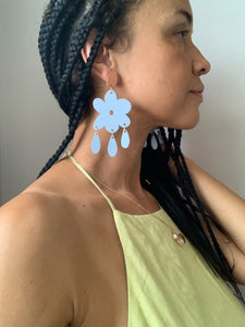 Powder blue Statement Earrings