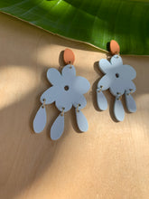 Load image into Gallery viewer, Powder blue Statement Earrings
