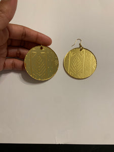 Gold Acrylic hoop earrings