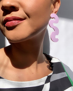 Modern Squiggle Acrylic Earrings