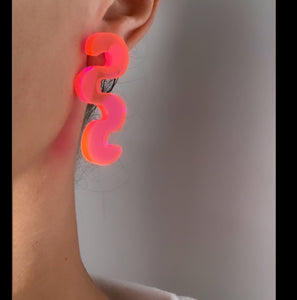 Modern Squiggle Acrylic Earrings