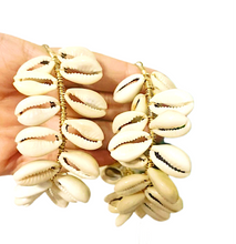 Load image into Gallery viewer, Main Character Hoops- Big Cowrie Shell Hoops
