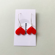 Load image into Gallery viewer, Heart shaped Earrings- Valentine’s Day earrings
