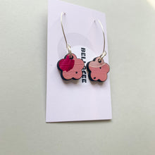 Load image into Gallery viewer, Flower shaped dangle earrings - Valentine’s Day earrings

