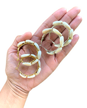 Load image into Gallery viewer, Island Bae Hoop Earrings- Cowrie Shell Hoop Earrings
